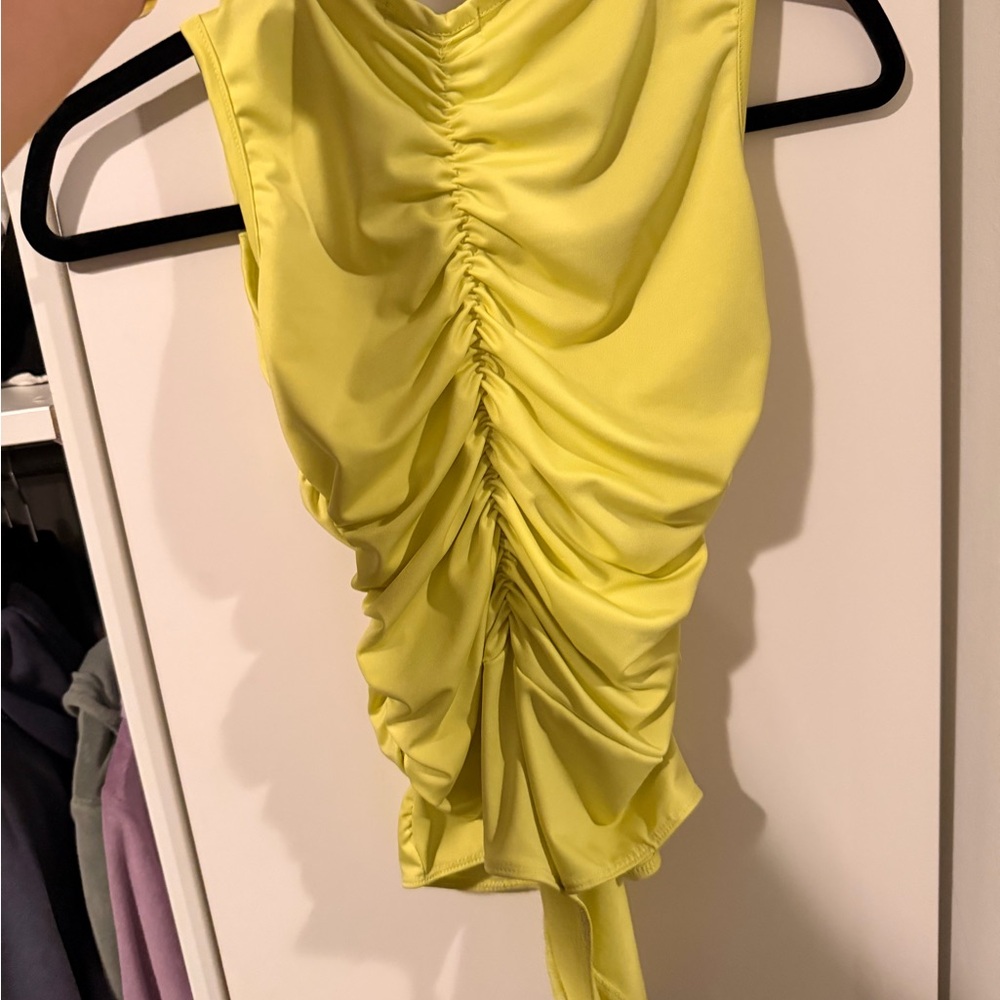 PrettyLittleThing Lemon Sleeveless Top